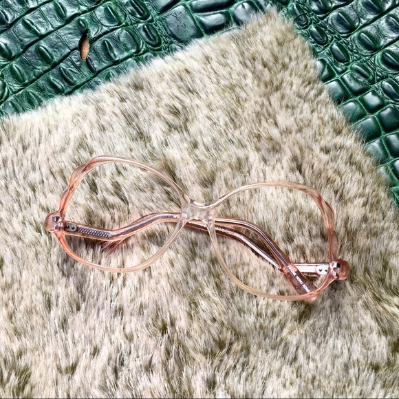 1980’s *Modern Misty* Translucent Peach Frames~